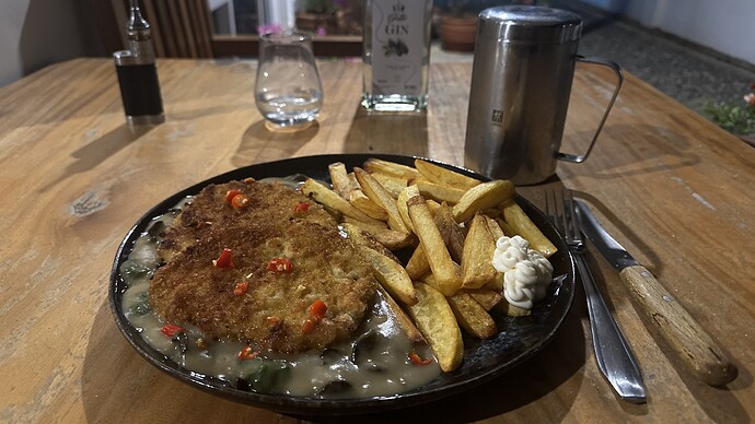 natürlich mit der auch hier allseits beliebten Mayo...