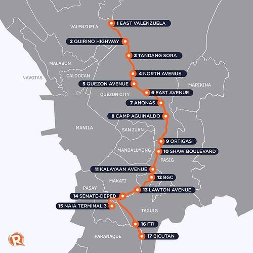 Manila Subway Route