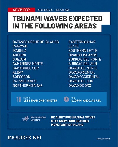 Tsunami warning