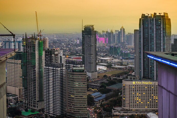 Blick von Dach auf Quezon City 1