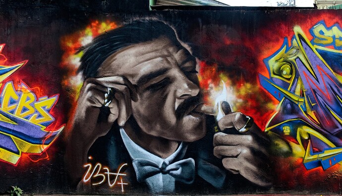 Philippinen Graffiti Mauer