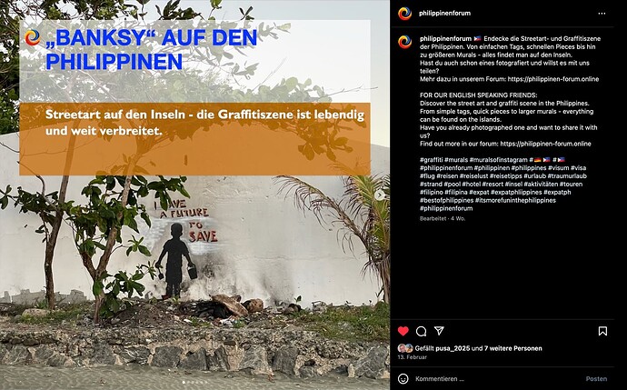 Philipppinenforum Insta Beitrag Graffiti