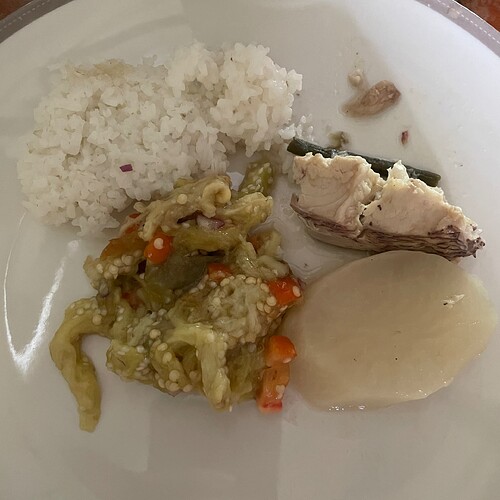 die Kombination auf dem Teller