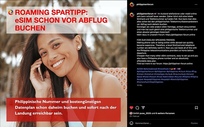 Philippinen-Forum INSTAGRAM - eSim
