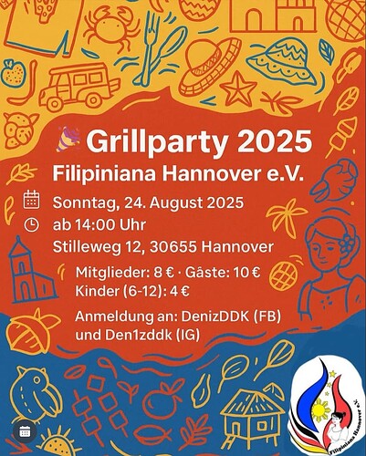 Filipiniana Hannover Grillparty August
