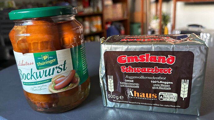 Bockwurst und Schwarzbrot...