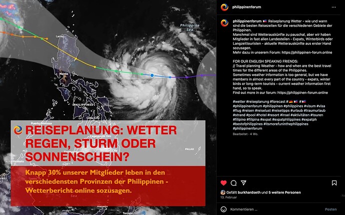 Philipppinenforum Insta Beitrag Wetter