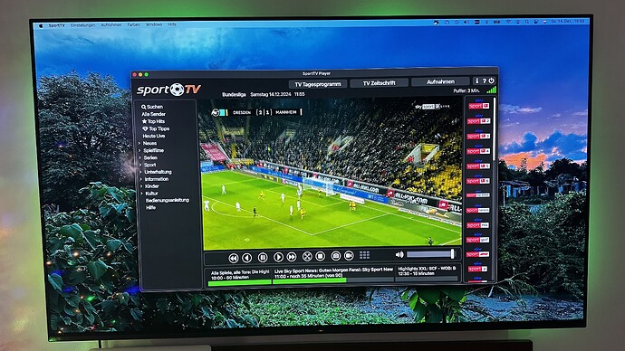 Bei mir auf sportTV...