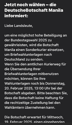 DBM zur Bundestagswahl