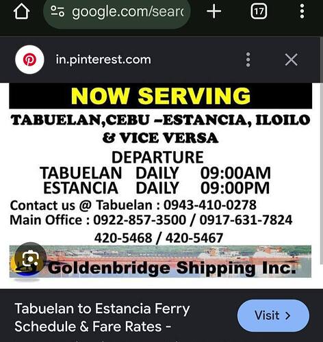 Tabuelan (Cebu) nach Estancia (Panay Island : Iloilo)2